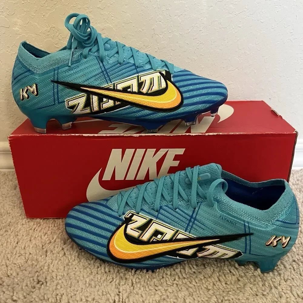 Nike Mercurial Zoom Vapor 15 Elite KM FG Kylian Mbappe Mens Size 6.5 DR9996-400